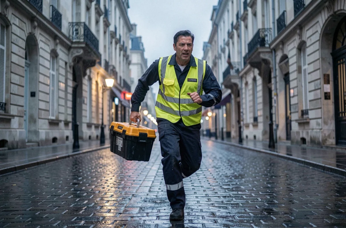 Plombier de dépannage 24h/24 se déplaçant en urgence dans les rues de Reims