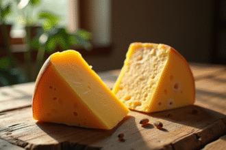 Fromage corse traditionnel avec larves sur la surface