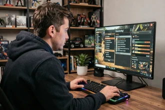 Joueur solo analysant une quête de pharmacien dans ARC Raiders sur son écran de jeu à domicile