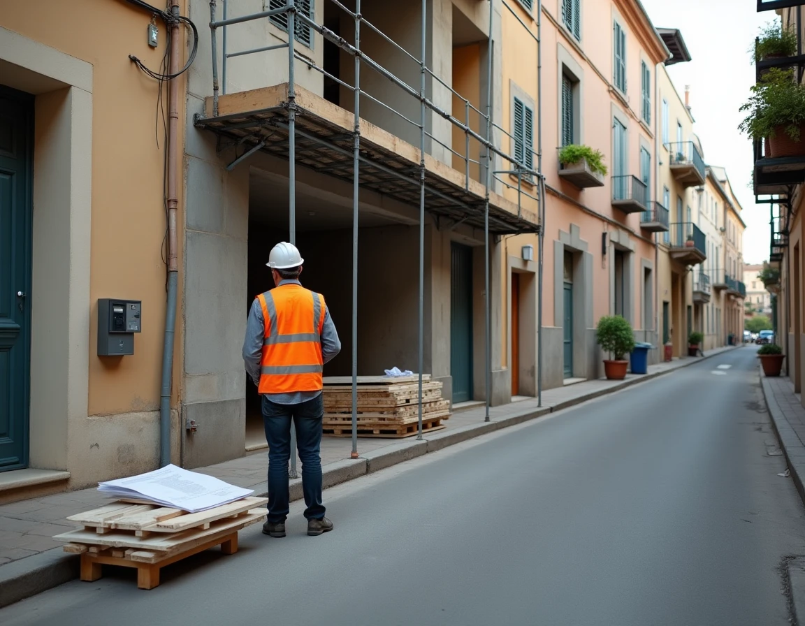 Chantier de rénovation urbaine sur la Rue d'Angleterre à Béziers illustrant les projets de revitalisation du quartier en 2026
